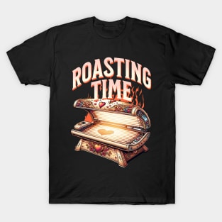 Roasting Time Tan Sun Funny Beach BBQ T-Shirt